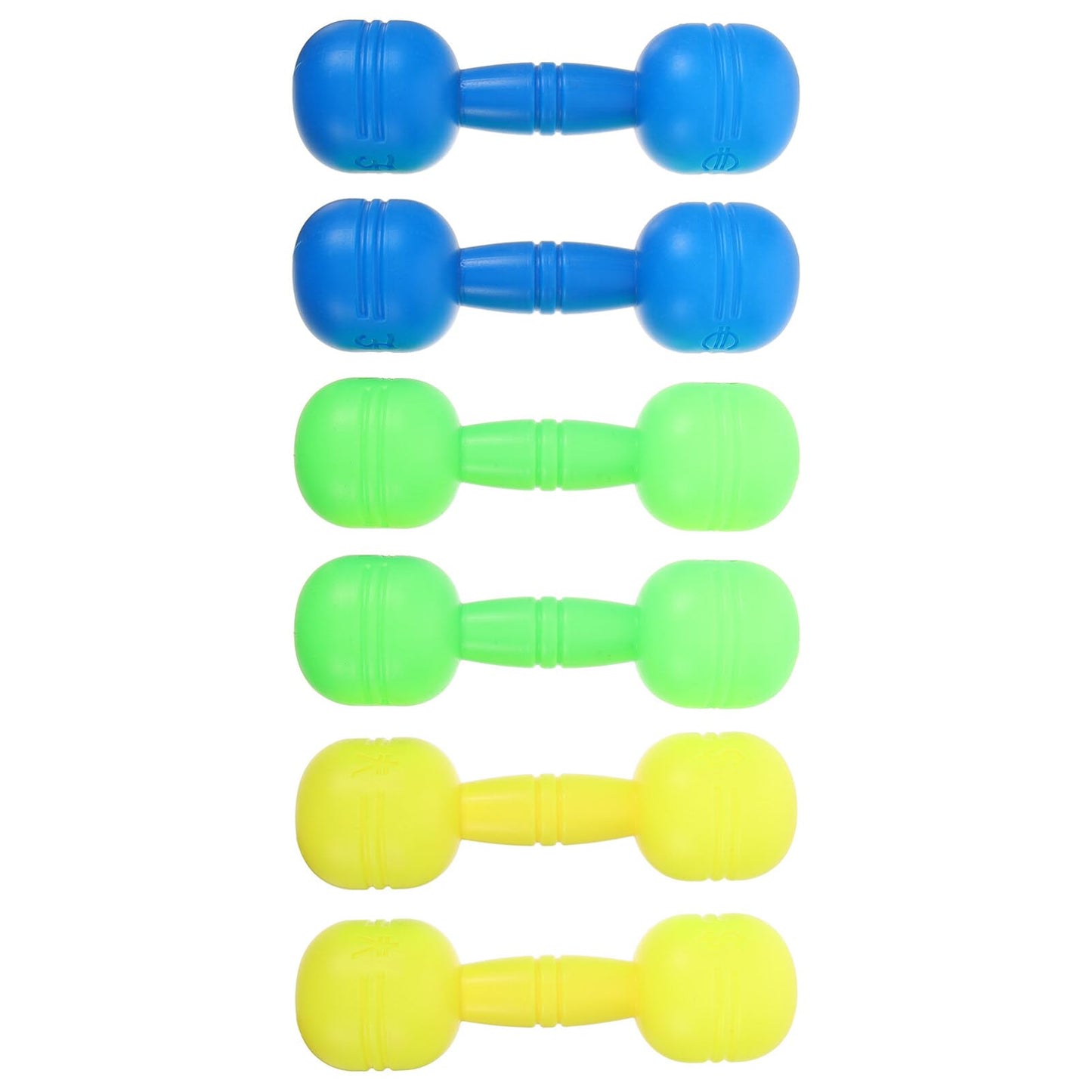 GANAZONO 3 Pairs Kids Plastic Hand Dumbbells Home Gym Exercise Barbell Children Exercise Fitness Sport Toy Toddler Weights Kids Fun & Fitness Workout Equipment