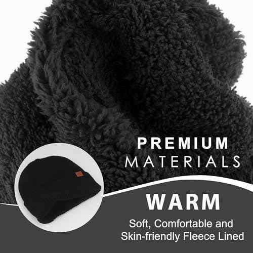 FZ FANTASTIC ZONE Winter Beanie Hats for Men Warm Knit Snow Ski Hat Skull Cap with Thick Fleece Lined Mens Gifts