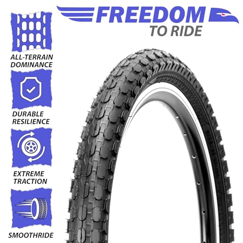 Black 16x2.125 Inch Kids Bike Tire Set with Inner Tubes & Levers