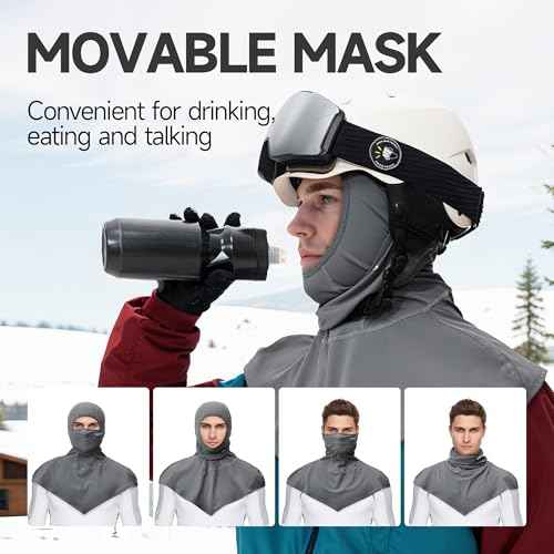 Ski Mask Winter Balaclava Warm Long Hem Full Face Mask for Men Women, Cold Weather Gear for Skiing Motorcycling