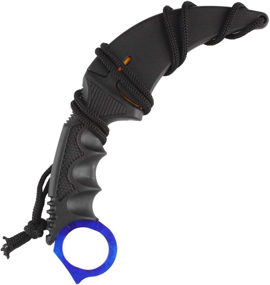 Andux Karambit Camping Hunting Tool with Cord ZD-01 (Purple-White)