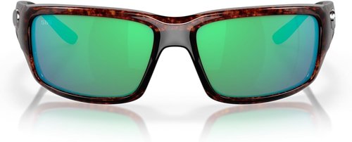 Costa Man Sunglasses Matte Black Frame, Green Mirror Lenses, 59MM