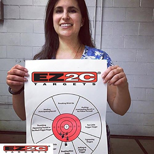 EZ2C 5-Pack Bright Gun & Rifle Paper Targets - Highly Visible 11" x 17" Shooting Targets for Range & Outdoor Use