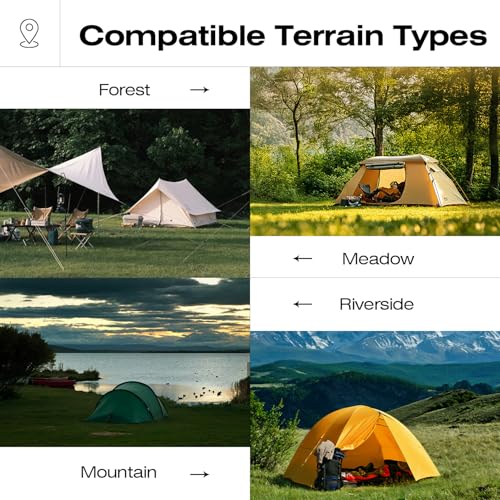 Ultralight Tent Stakes, 4.72 Inch Carbon Fiber Tent Pegs, Lightweight Tent Stakes Backpacking Gear for Camping Hiking (6 Pack)