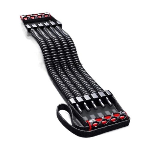 Utypee Chest Expander with 5 Adjustable Levels, 60 lbs to 300 lbs - Built-In Pedal, Honeycomb Grips, Reinforced Fabric Springs