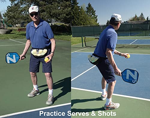 Ballzie Pickleball Holder Black - Adjustable Sports Ball Pouch for Tennis & Pickleball