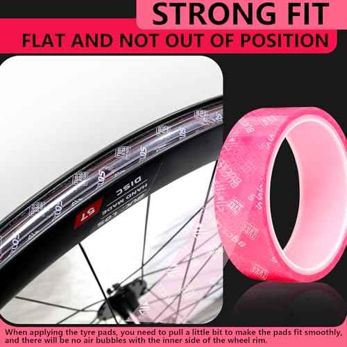 BUCKLOS Tubeless Rim Tape 17/19/21/23/25/28/30/32/35mm Width x 10m Length, Bike Wheel Rim Tape Suitable for Tubeless MTB/Road/Gravel Bikes Wheel Carbon Tubeless Kit -17mm