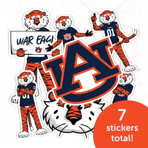 Auburn Tigers Sticker Decal - College Fan Vinyl Sticker for Laptops Water Bottles