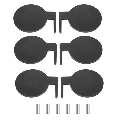 maXpeedingrods 6Pcs AR500 Dueling Tree Paddles 6" X 3/8" Steel Target DIY Shooting Target with Tubes (Black)