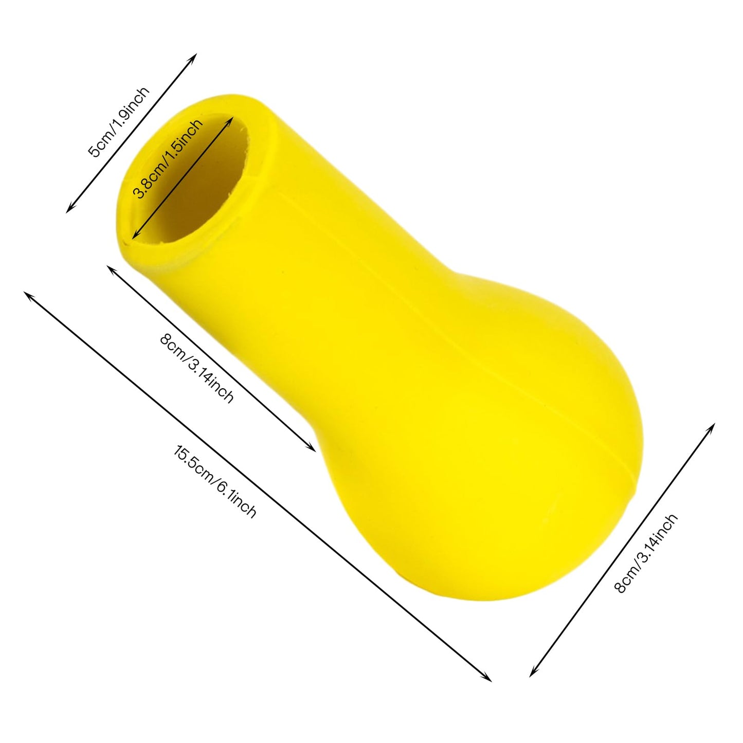 Fishing Rod Butt Cushion Cap Fish Tackle Accessories Floating EVA Foam Holder for Large Fishing Rods(Yellow)