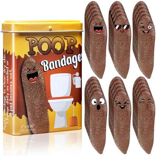 Nuanchu 30pcs Funny Bandages Self Adhesive Bandages Christmas Funny Gag Gifts Waterproof Weird Stuff White Elephant Gift for Christmas Hallowen Gifts Adults
