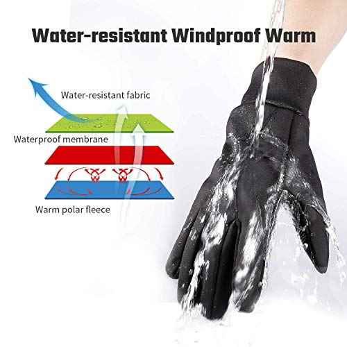 FanVince Winter Gloves Touch Screen Water Resistant Windproof Thermal for Running Cycling Driving Hiking for Men Women