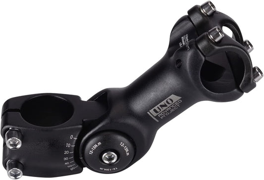FOMTOR 31.8mm 25.4mm Adjustable Stem 90mm 110mm 0~60 Degree UNO MTB Adjustable Handlebar Stem for Most Mountain Bike Road Bike MTB