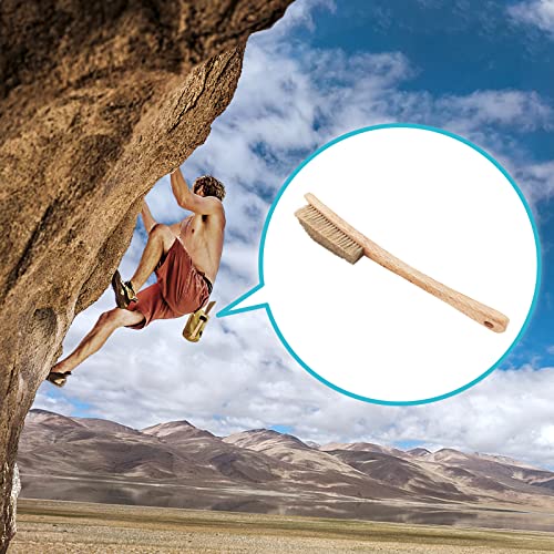 Climbing Brush with Boar's Hair Bristles & Ergonomic Wooden Handle – Rock & Bouldering Cleaning Tool (2 Pack)