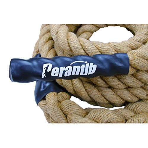 Outdoor Climbing Rope for Fitness & Strength Training, 20 ft with Hook, 1.5 Inch Diameter