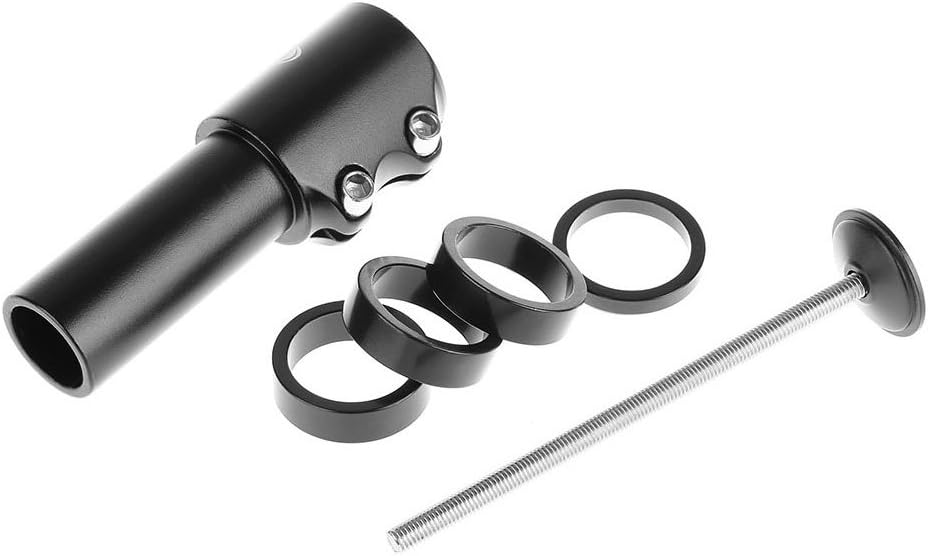 WAKE Bike Stem Riser Bike Fork Stem Extender Bicycle Handlebar Raiser Head Up Adapter Suitable for Mountain Bike, Road Bike, MTB, BMX, Fixie (Aluminium Alloy, Adjustable)