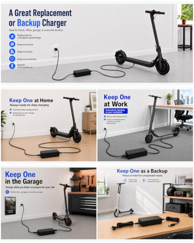 42V 2A Electric Scooter Charger Replacement for Segway Ninebot - Safe & Compatible