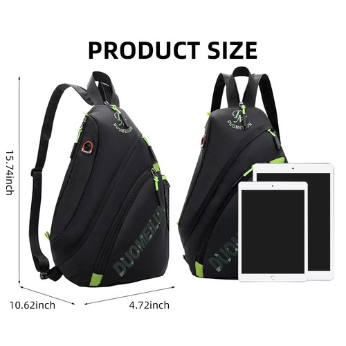 Waterproof Travel Backpack Shoulder Bag Sling Bag for Men Women, Multi-functional Casual Adjustable Crossbody Bag Hiking Travel Daypack Chest Bag