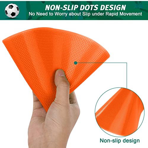 Orange 12 Pcs 9-Inch Non-Slip Gym Floor Spot Markers for Sports & Training