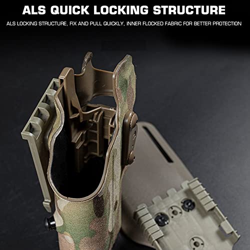 AOTUMUT Tactical Holster Drop Adapter for G17 G19, X300/X300U Light - Variation GB-74 CB