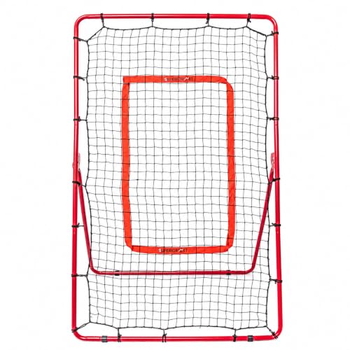 6 x 4 FT Baseball Rebounder Net with Strike Zone, Adjustable Pitch Back for Practice