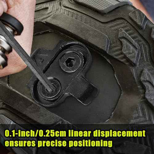 Black Bike Cleats Clips Replacement, Cycling Cleats for Indoor Cycling Spinning Biking Compatible with Shimano MTB SPD SM-SH51 and Look X-Track Pedals Parts