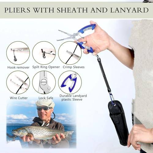 Fishing Tool Kit 397 Pcs with Waterproof Toolbox - Black Python Style