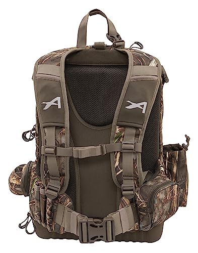 ALPS OutdoorZ Backpack Blind Bag - Hunting Backpacks for Men Featuring Realtree MAX-7 Pattern, with Stowaway Game Totes, Hydration, Dropdown Gun Boot, and 45L Capacity
