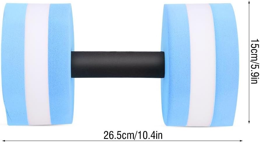 Foam Dumbbell, Aqua Barbells for Water Aerobics, Pool Workouts, Fitness Training, Yoga, and Bodybuilding ¨C Durable Foam Barbells (Blue)