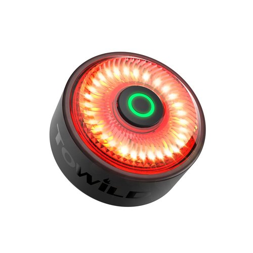 TOWILD TL03 Bike Tail Light Smart Brake Sensing Bike Rear Lights,Team Up with Same Frequency Auto On/Off Flash Strobe Safety Red Taillight for Road Cycling Commuting