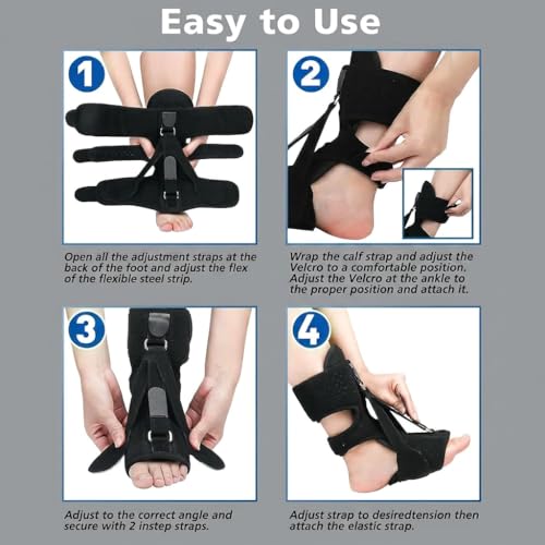 Adjustable Night Foot Support Brace for Heel Pain & Achilles Tendon Relief