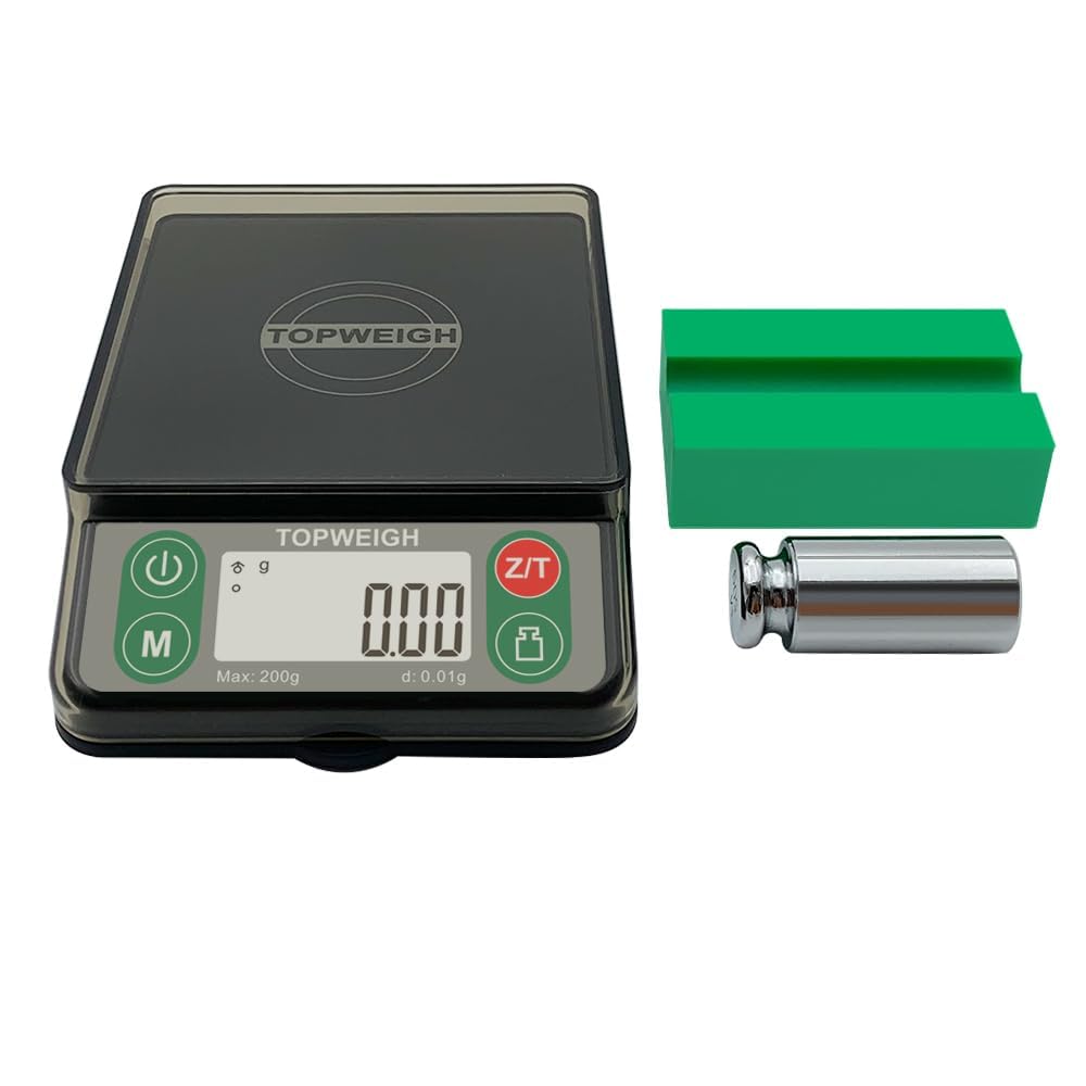 TOPWEIGH Arrow Scale with Arrow Holder, Arrow Grain Scale, Easy to Read, 3086 Grains x 0.1gn, 200 Grams by 0.01g, Large Backlight Display, 6 Weighing Units, Included Calibration Weight, Batteries