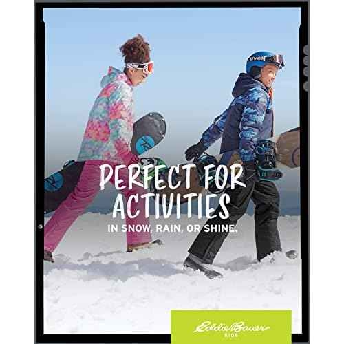 Eddie Bauer Kids Snow Bib - Insulated Waterproof Kids Snow Suit - Cozy Outdoor Activewear Overalls for Girls and Boys (3-16)