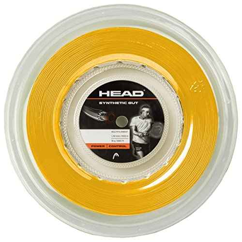 HEAD Synthetic Gut Tennis String Reel, 16 Gauge, Gold, 660 Foot Length