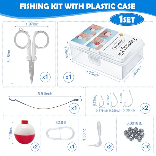 24 Pack Mini Fishing Tackle Kits with Case - Emergency Survival & Outdoor Gear - Variation of THIS listing 24