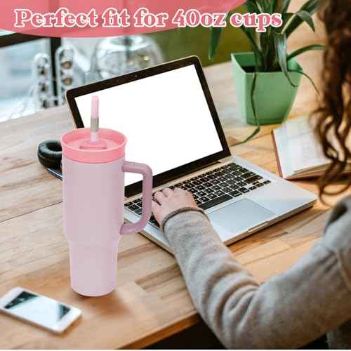 Tumbler Lids Replacement for 40oz Owala Cup, Replacement Spill Proof Splash Resistant Tumbler Lid, Reusable Tumbler Covers for Owala Cup Accessories,BPA-Free (light purple)