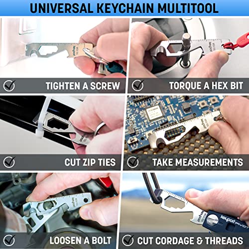 Keyport MOCA 10-in-1 Flat Keychain Multitool - Stainless Steel