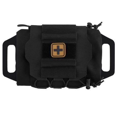 LIVANS Molle Medical IFAK First Aid Pouch Empty for Duty Belt Micro Belt Mini EMT Pouch Trauma Kit Med Roll Carrier Hypalon Handle Two-Piece System