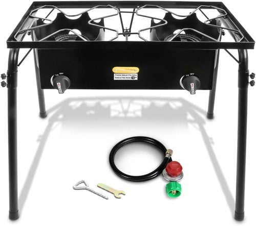 Concord Double Propane Burner - 2-Burner Outdoor Camping Stove for Cooking & Brewing