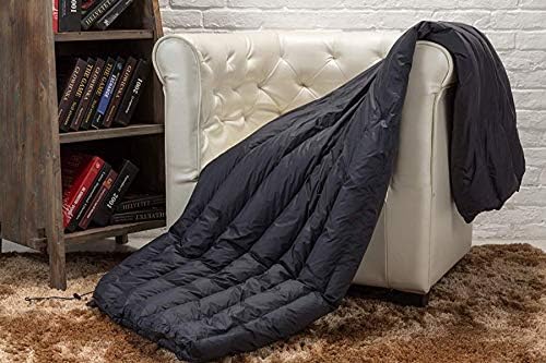 ATEPA 4-in-1 Multipurpose Warm Down Travel Camping Blanket Quilt, Packable Lightweight Waterproof Wearable Compact Blanket for Backpacking, Hiking, Grass, Outdoor, 70 × 53 inch