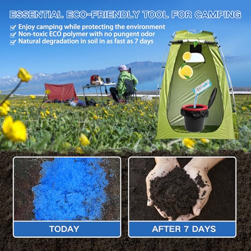 Oceanengine Portable Toilet Absorbent Gel Pack - Camping & Outdoor Use, 100 Packets