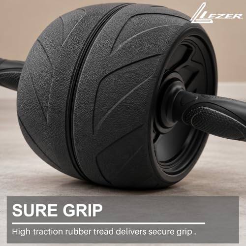 Ab Wheel Exercise Wheel with Extra-Wide 5.5-Inch Rubber Tread for Core Training