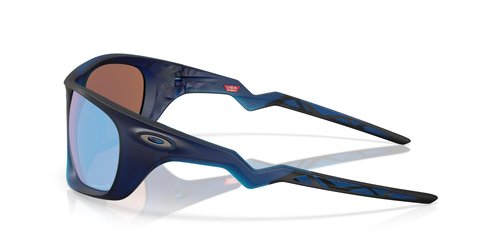 Oakley Men's OO9431 Lateralis Rectangular Sunglasses, Matte Transparent Blue/Prizm Deep Water Polarized, 60 mm