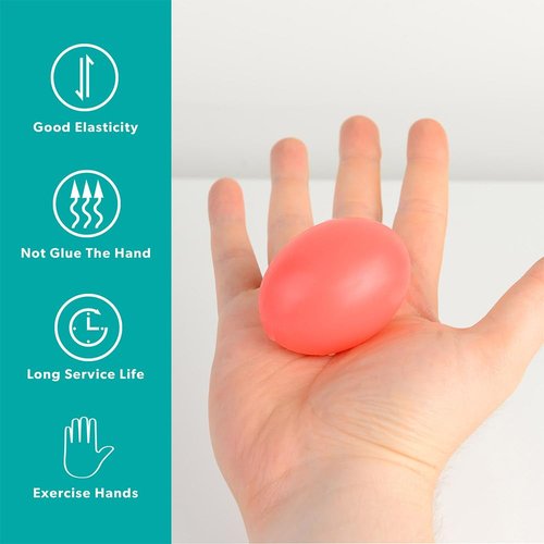 Stress Relief Balls, Exercise Hand Ball, Finger Strengthener, Hand Grip Strengthener, Stress Relief Ball for Adults and Kids (Very soft)