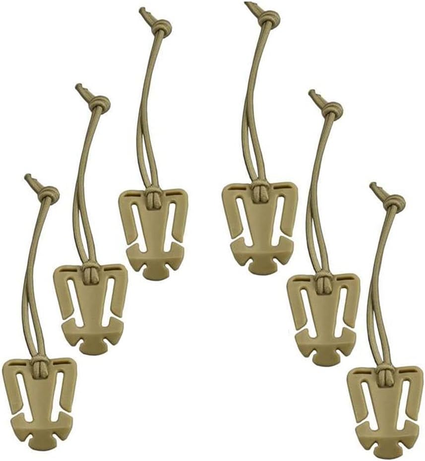 Jadedragon Multipurpose Tactical 360 Rotation D-Ring Clips/Locking Carabiner/Hydration Tube Clips/Elastic String Strap Management Tool for MOLLE Webbing Attachment Backpacks