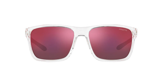 ARNETTE Man Sunglasses Crystal Frame, Grey Mirror Orange/Yellow Lenses, 59MM