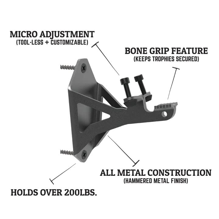 European Trophy Mounting Bracket for Medium Game Skulls - Fully Adjustable
