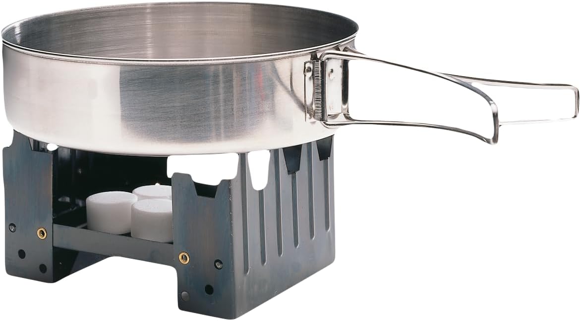 Coghlan's Emergency Stove - Lightweight, Portable Camping Stove for Backpacking, Survival, and Outdoor Cooking - Foldable Design with 24 Fuel Tablets Included (Compact for Travel and Storage)