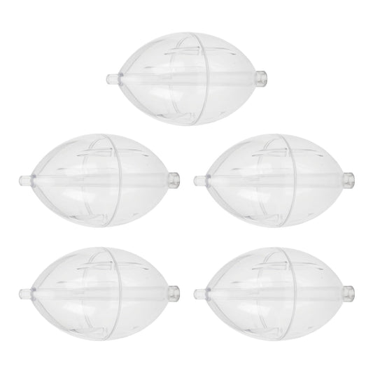 FGDTREE 5Pcs FishingsCastings Bobbers Spin Float Fishing Clear Float Plastics Oval Ball Strikes Easy to Use Fishing Clear Float Buoys Slip Bobbers Strikes