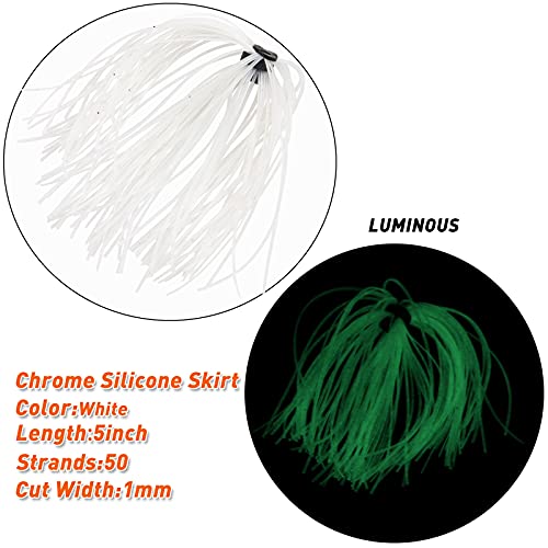 Silicone Fishing Jig Skirt Set for Bass & Walleye Lures - 18 Bundles